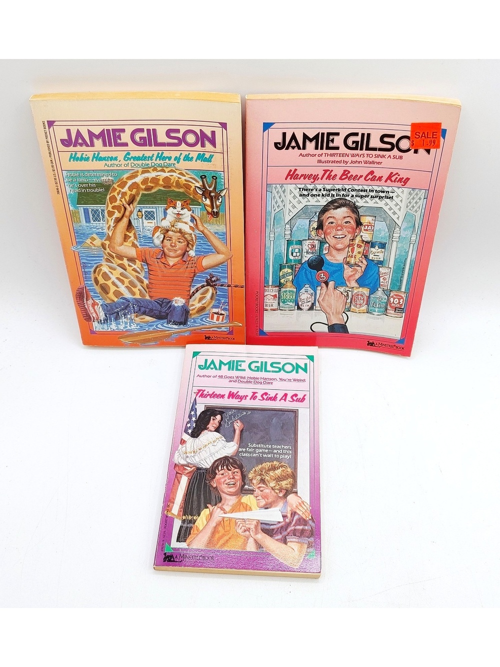 Lot of 3 Jamie Gilson 1st Mistrel Printing 80s Paperback Books